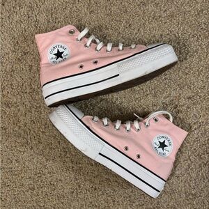High top platform pink converse - 7.5
